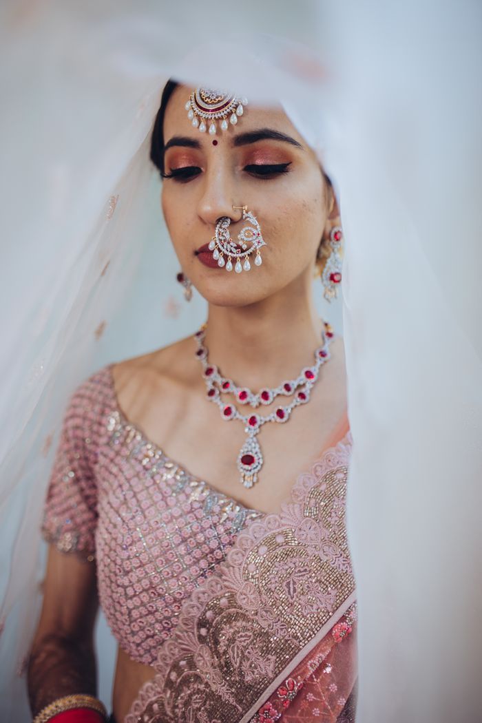 Contrasting Jewellery To Wear With Your Pink Lehenga!