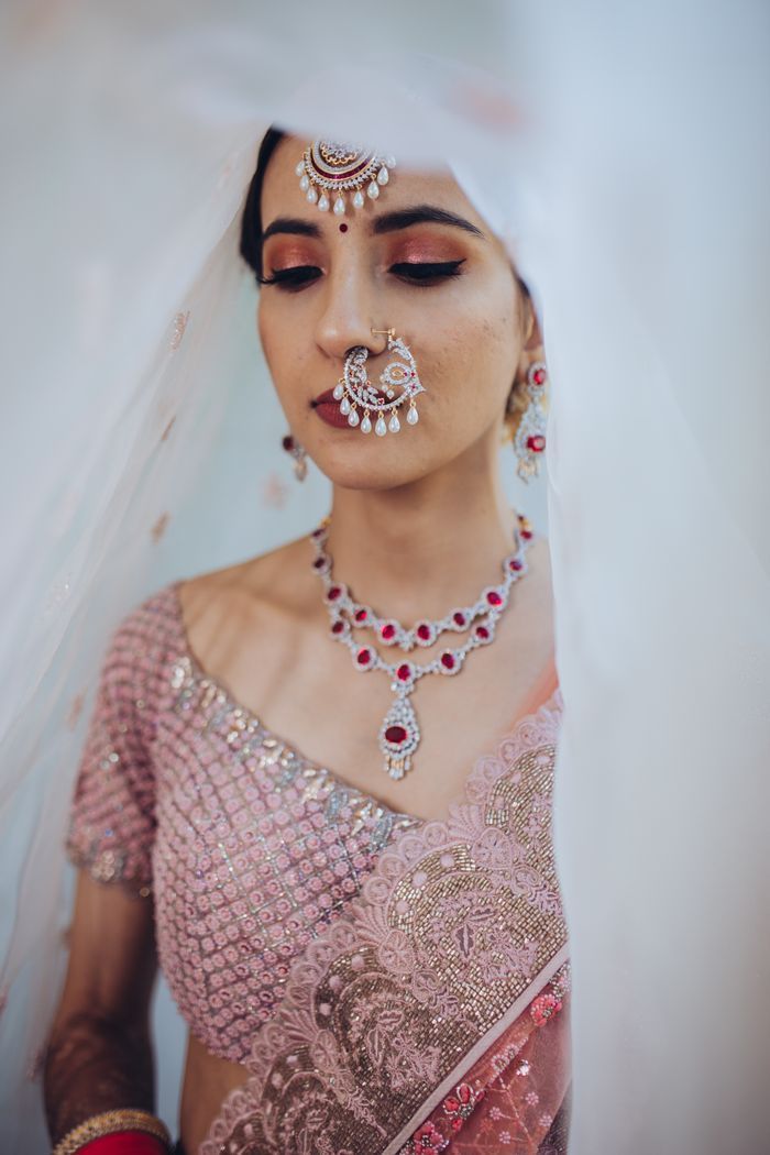 10 Brides who Matched their Pastel Lehengas with Stunning Jewellery |  Bridal Look | Wedding Blog