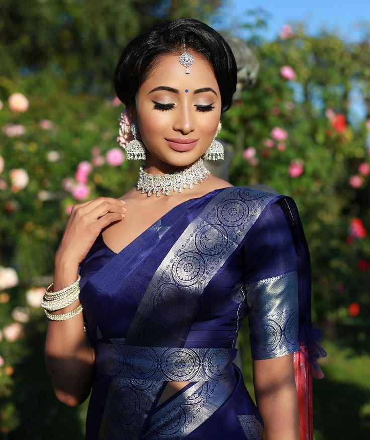 Kanjivaram Blue Bridal Sarees