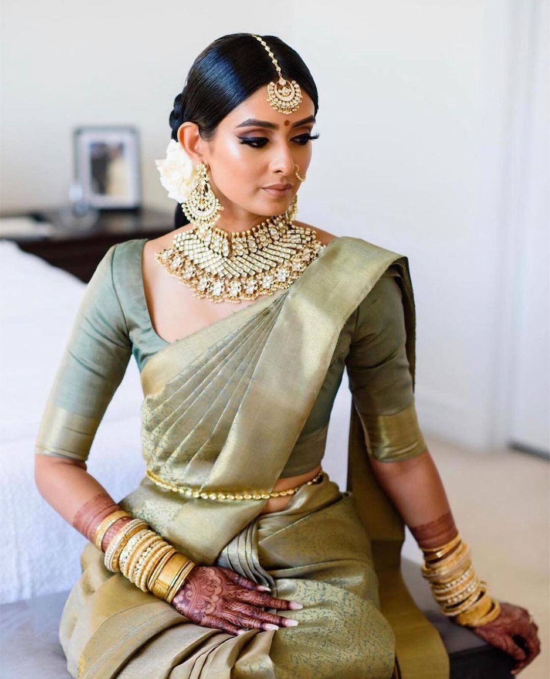 Golden Kanjivaram Bridal Saree