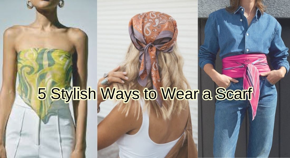 Ways to wear a square silk scarf  Square scarf outfit, Ways to wear a scarf,  Square scarf how to wear a