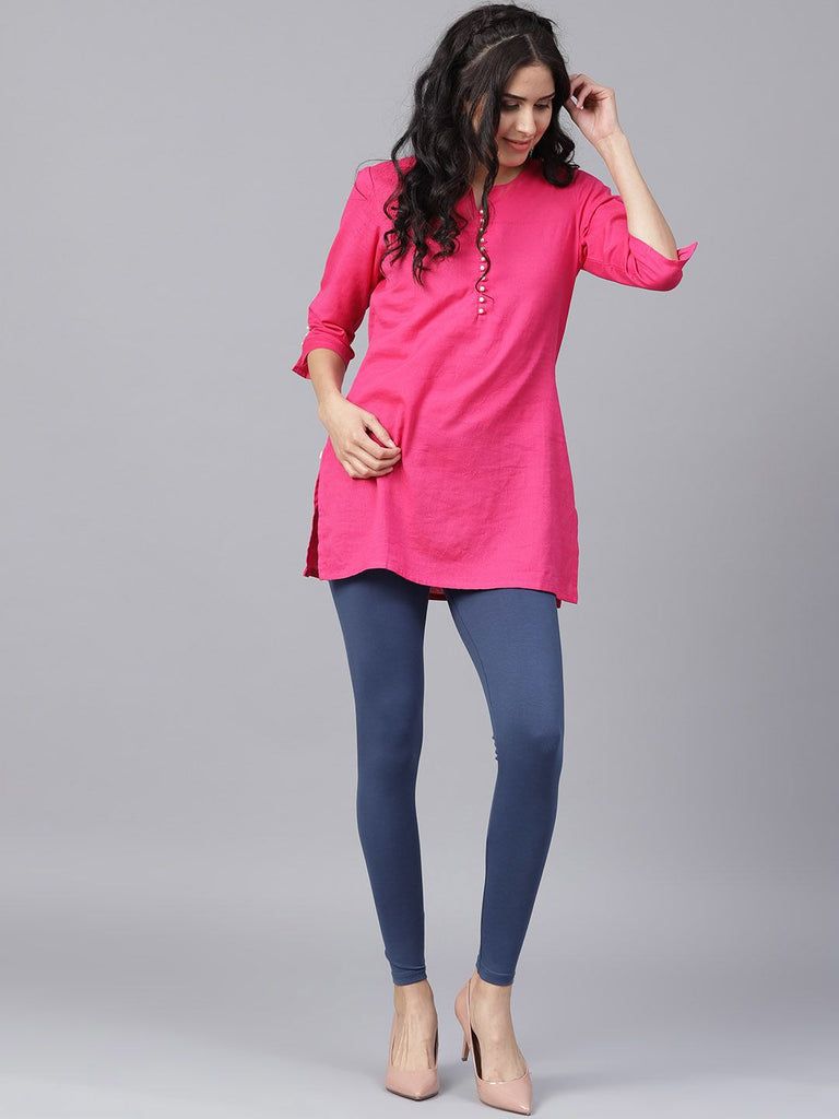 Pink Printed Gotta Patti Kurta freeshipping - Yufta Store