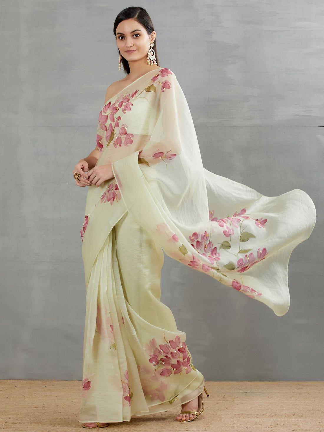 Organza saree for farewell